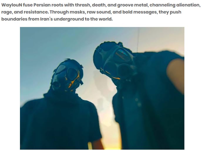 Snapshot of WaylouN interview on Lelahelmetal.net