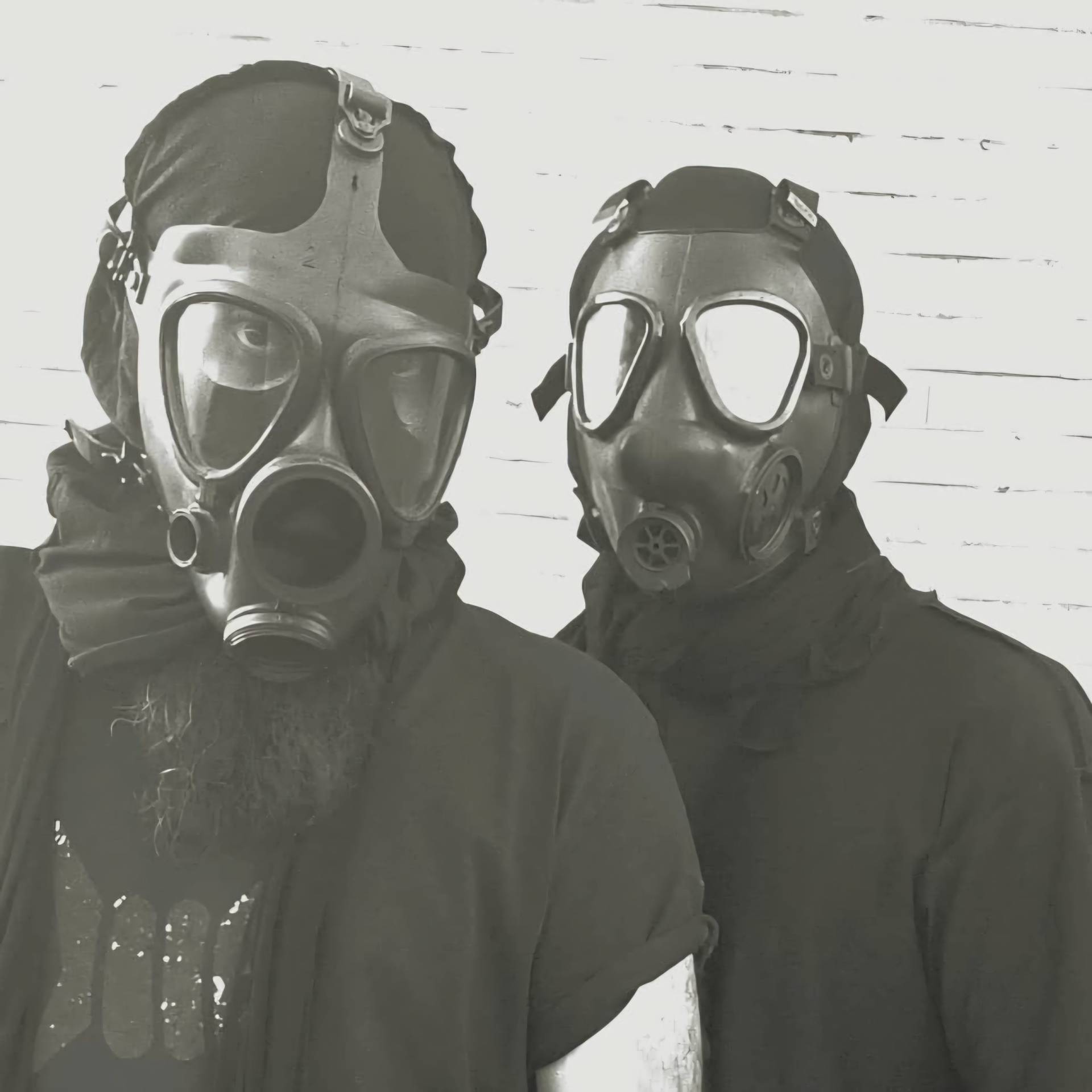 two members of Wayloun standing in front of a bright wall